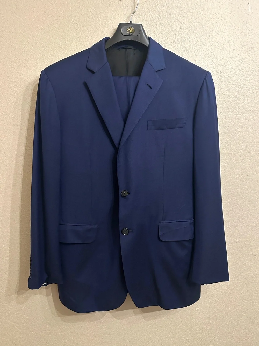 Zilli Blue 100% Wool Made in Italy Suit EU 52 US 42R Luxury Designer